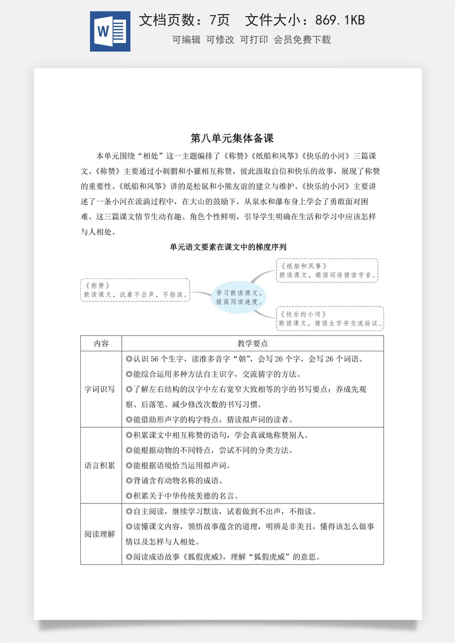 新版部编版小学语文二年级上册语文教案第八单元21 称赞【教案】.docx